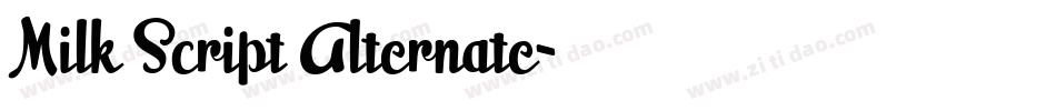 Milk Script Alternate字体转换